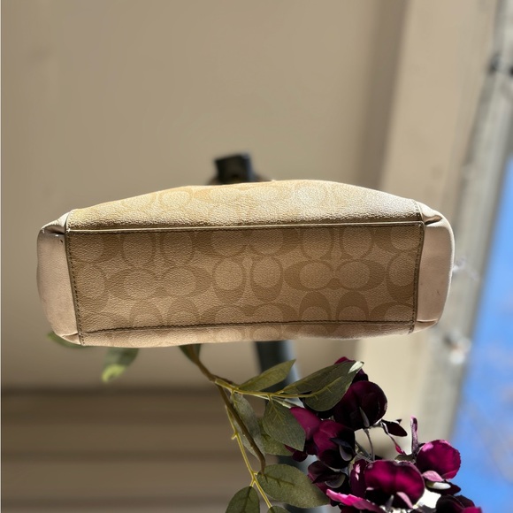 Coach Mini Christie Carryall Bag F58291 | Beige Coated Canvas | Crossbody Strap - Picture 8 of 15